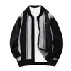 Pulls pour hommes Cardigan Hommes Spring All-Match Style coréen Harajuku Casual confortable Knitwear Advanced College Chic Streetwear Striped