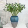 Flores decorativas Plantas de holly verde de plástico artificial
