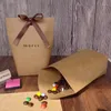 Geschenkverpackung 50pcs Merci Beaucoup Candy Box Geschenke Geschenke Bomboniera Werbegeschenke kehren Sie mit Band für Babyparty -Hochzeitsfeier an.