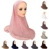 Этническая одежда 12 цветов Высококачественные шифоновые хиджаб для женщин Мусульманский мгновенный шарф Исламский