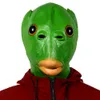Green Fish Head Mask Halloween Funny Cosplay Costume Mask Unisex Vuxen Carnival Party HeadDress Props 240430