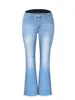 Kvinnors jeans 2024 Autumn Women's High-mist Slim Fashion Skinny Stretch Denim Flare Pants Street Casual Kvinnliga kläder S-2XL