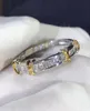 Luxus 24K Gold Labor Diamond Ring 100 Original 925 Sterling Silber Engagement Ehering Bandringe für Frauen Brautfeinschmuck1741536