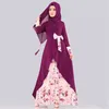 Etnische kleding Vintage Gedrukte moslimvrouwen Abaya Long Maxi -jurken Turkije Dubai Islamitische feest Ramadan jurk femme gewaden gewaad Vestidos