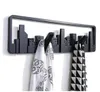 Skyline Design Decoratieve multi -wand gemonteerde haak met 5 flipdown haken muurdecor kledinghanger voor opbergde sleuteltas paraplu Y21688744