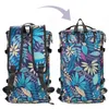 Backpack Large Bucket Travel Leaves Printing Graffiti Luggage Shoulder Bag Men Women School Pack Rucksack With Shoes Pocket XAC