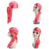 Berets Elastizität Baotou Cap Haartbänder Simulation Silky Durag Long Tail Pirat Hut Stirnband Turban für Kinder Kinderbandzubehör