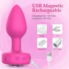 Andere gezondheidsschoonheidsartikelen afstandsbediening Vibrerende siliconen anale knop massage vibrator voor vrouwelijke en mannelijke masturbatie volwassen spel Q240430