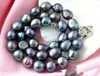Énorme collier de perle baroque noir cultivé naturel 1011 mm 18quot6415814