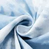 Tela de poliéster de algodón mezcla tela de mezclilla colorida tinte de corbata para coser pantalones de ropa por medio metro D240503