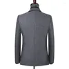 Ternos masculinos Negócios de moda Casual Slim Fit Comfort Corean Woolen Gentleman Trend Wedding Professional Color Solid Host Blazer