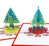 Christmas 3D Pop Up Cards de voeux de Noël Cartes papier de voeux décoration d'arbre de Noël Carte postale 3d Carte papier cadeau BH0100 TQQ7768678