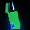 Luminous ohne Gas Elektrische Dual -Verwendung -Fackelflamme Dual -Bogen USB leichter leuchtend leichter