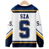 SZA Jersey SOS Kör Albüm Mahkem Crewneck Uzun Kollu Kadın Erkek Sweatshirt Cosplay Giyim 240428