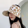Широкие шляпы моды Сладкая негабаритная квадратная антиультравиолета лето пустая шляпа двойная пляжная шапка солнце
