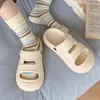 Slippers vrouwen sculptuur ontwerp eva zomer zachte comfortabele platform strand dia's niet-slip huis badkamer schattige schoenen