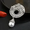 Brooches White Pearl Crystal Rhinestones Flower Brooch Pins For Women Girl Wedding Jewelry Gift Girlfriend Wholesale