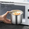 Dinnerware WORTHBUY Sealed Lunch Box Portable 304 Stainless Steel Storage Container Microwave Heatable Leak-proof Bento