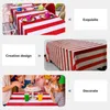 Tafelkleed 2 pc's gestreepte tafelkleed feestloper herbruikbare plastic covers kerstvakantie verjaardag eenvoudige picknick decorateatie indoor