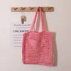 Sac de créateur d'épaule Femmes sacs de plage sacs à main mode maille creux shopping pour le sac fourre-tout de paille d'été 6Colors Dicky0750 S