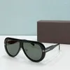 Sunglasses TF0836 Original Real T On Both Sides Men Fashion Oval Uv400 Eyeglasses Women Acetate Tortoise Glasses