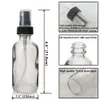 6PCS 60 ml Crystal Clear Glass Spray Butelka z delikatną mgłą, przenośna olejek eteryczny Aromaterape Aromaterapy Aromaterape Atomizer 240425