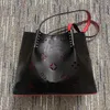 Fashion Women aktetassen schoudertas echte lederen klinknagels spikes boog crossbody tote ontwerper handtassen boodschappentassen voor meisjes schoudertassen