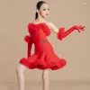 Стадия Wear Fashion National Standard Latin Dance Professional платья красное платье без рукавов девочки Samba Chacha Dancing Wear10206