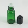 Garrafas de armazenamento Óleo essencial 20 ml Rolo de garrafa de vidro vazio para recipientes de rolagem cosmética com tampa preta
