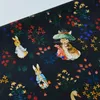 Materiał 100%bawełniany tkanina Rabbit wydrukowana kreskówkowa Pastorowa Styl do szycia ubrania dla niemowląt na pół metra D240503