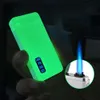 Luminous ohne Gas Elektrische Dual -Verwendung -Fackelflamme Dual -Bogen USB leichter leuchtend leichter
