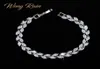 Wong Rain 925 серебряный серебро создал мойссанит сапфир рубин аметист Gemstone Brangle Bracelets