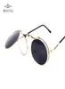 Fashion Steampunk Glasses Goggles Round Flip Up Vintage Steampunk Sunglasses Round Sunglasses Women steam punk M7266807