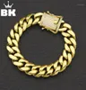 12 мм14 мм CZ из нержавеющей стали Curb Cuban Bracelet Broslet Gold Sirew -Plated Hiphop Micro Paved Cz Mens Mens Meami Bangle 7Inch8inch17168866