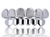 18 carats en or de dents de dents grillz Hip Hop Men039 Saufbrins supérieur et inférieur dentaire bouche punk caps rappeur cosplay body bijou3820435