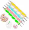 NA025 5PCSSet Twoway Nail Diping Pen Gel Poolse Builder Diy Nail Art Design Marble Marble Marble Manicure Painting Trapping Tool Set4152254