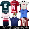 24 25 Chivas CD Guadalajara Maglie da calcio A.Vega I.Brizuela E.Gutierrez C.Calderon A.Zaldivar Alvarado F.Beltran J.Macias 2023 2024 Home Away Shirt