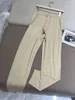 Women's Two Piece Pants Spring Summer Wool Silk Knitted Exquisitely Decorated Suit