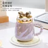 Mokken eenvoudige en luxueuze waterbeker mok vrouwelijk High Beauty Office Tea Making Ceramic met deksel huishoudelijke woonkamer