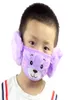6style 2 Cartoon in 1 Bear Face Mask with Plush Earmuffs Thick and Warm Kids Mouth Masks Winter Mouthmuffle Gga366094257806
