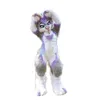 2024 Performance Grey Hukdog Fursuit Mascot Costume Fancy Dress for Men Women Halloween Outfit Outfit Mascot per tute pubblicitarie