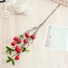 Decorative Flowers Artificial Fruit Captivating Red For Home Garden Decor Realistic Pomegranate Branch 64cm Height