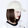 Шариковые шапки бейсбол с наращиваниями волос прямой короткий боб