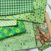 Fabric ST Patricks Day Fabric Green Four-Leaf Clover Cotton for Sewing DIY Handmade by Half Meter d240503
