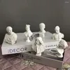 Estatuetas decorativas estátuas de molde de resina para decoração de decoração de decoração de escritório acessórios de mesa de busto escultura decoração da sala de estar David