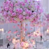 Neuankömmling Spiegel Roségold Acrylsäule Blume Stand für Hochzeitstisch Mittelstück