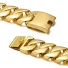 26 mm grote Cubaanse ketens sieraden dikke gouden ketting armband sieraden sets 240430