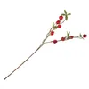 Decorative Flowers Artificial Fruit Captivating Red For Home Garden Decor Realistic Pomegranate Branch 64cm Height