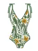 Swimsuit de maillots de bain pour femmes de maillot de bain pour femmes en V Imprimé en V 1