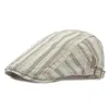 Berets Vintage Art Painter Stripes, чтобы сделать старую шляпу передней шляпу молодые мужчины и женщины уличные повседневные кепку для всех матчей